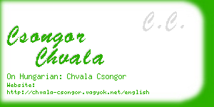 csongor chvala business card
